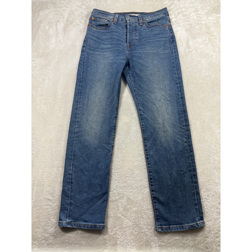 Levi's Womens Wedgie Straight High Rise Blue Denim Jeans W28xL28 Meas: 28x27